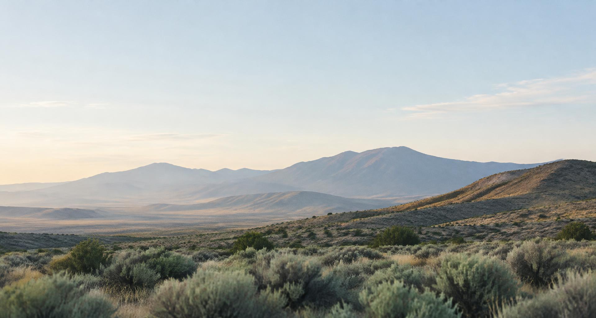 New Mexico high desert mountains and sagebrush